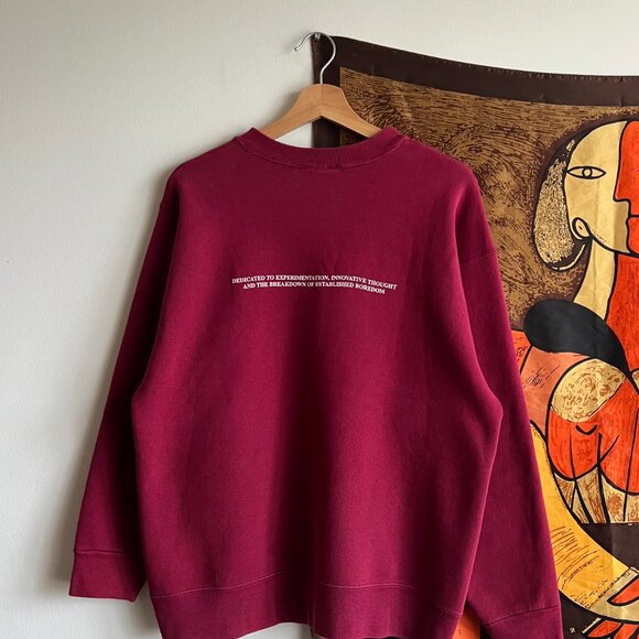 Vintage 90s RARE Volcom Surfing Maroon Crewneck Size L - Picture 6 of 7
